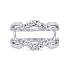 0.70ct 14k White Gold Diamond Lady's Ring Guard