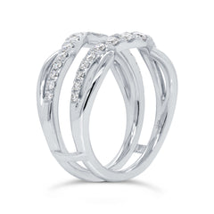0.70ct 14k White Gold Diamond Lady's Ring Guard