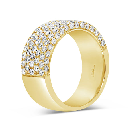 1.80ct 14k Yellow Gold Diamond Pave Lady's Band
