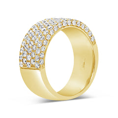 1.80ct 14k Yellow Gold Diamond Pave Lady's Band