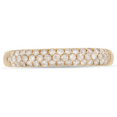 0.38ct 14k Yellow Gold Diamond Lady's Pave Band Size 9