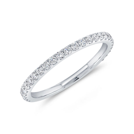 0.40ct 18k White Gold Diamond Lady's Band Size 6.5