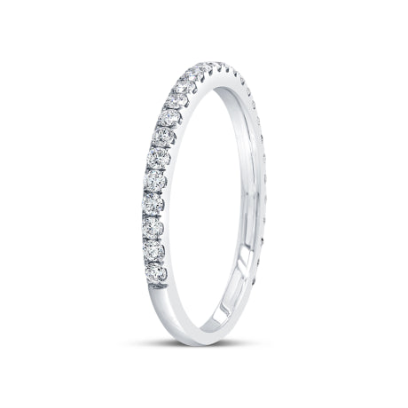 0.40ct 18k White Gold Diamond Lady's Band Size 6.5