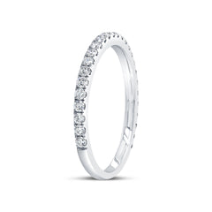 0.40ct 18k White Gold Diamond Lady's Band Size 6.5