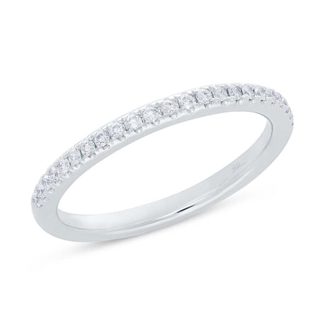 0.25ct 18k White Gold Diamond Lady's Band Size 6