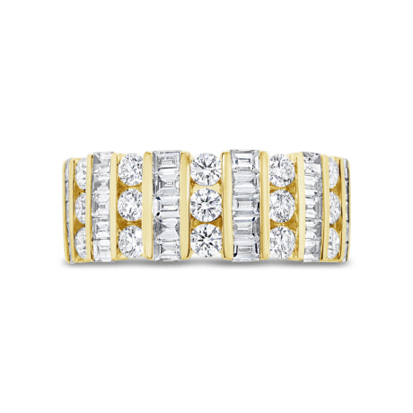 1.65ct 14k Yellow Gold Diamond Baguette Lady's Ring