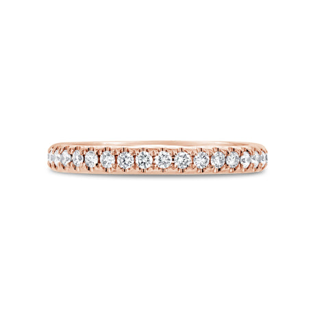 0.46ct 14k Rose Gold Diamond Lady's Band Size 6