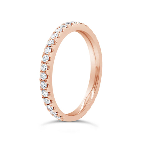 0.46ct 14k Rose Gold Diamond Lady's Band Size 6