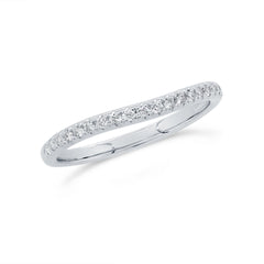 0.17ct 18k White Gold Diamond Lady's Band Size 5.75