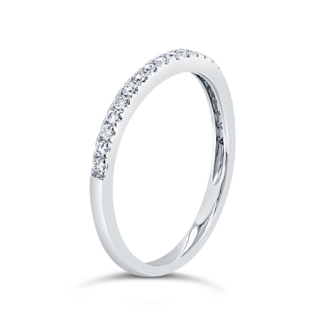 0.17ct 18k White Gold Diamond Lady's Band Size 5.75