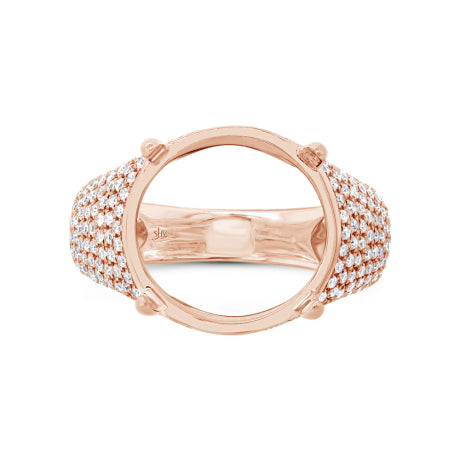 0.45ct 18k Rose Gold Diamond Semi-mount Ring