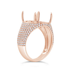 0.45ct 18k Rose Gold Diamond Semi-mount Ring