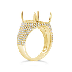 0.45ct 18k Yellow Gold Diamond Semi-mount Ring Size 4