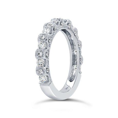 0.56ct 14k White Gold Diamond Lady's Band Size 4.5