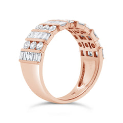 1.65ct 14k Rose Gold Diamond Baguette Lady's Ring
