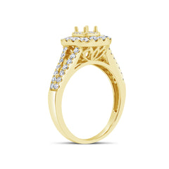 0.80ct 14k Yellow Gold Diamond Semi-mount for 0.40ct Center