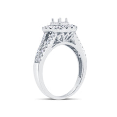 0.80ct 14k White Gold Diamond Semi-mount for 0.40ct Center