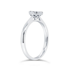 0.29ct 14k White Gold Diamond Cluster Engagment Ring