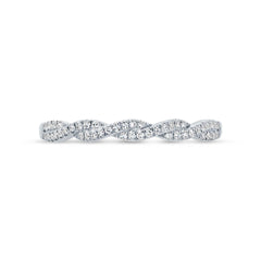 0.12ct 14k White Gold Diamond Lady's Band Size 6