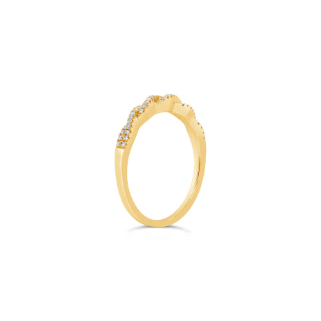 0.12ct 14k Yellow Gold Diamond Lady's Band Size 8