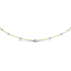 0.85ct 14k Two-tone Gold 18" Diamonds By The Yard Chain