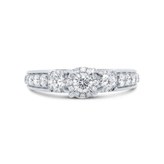 1.02ct 14k White Gold Diamond Engagement Ring