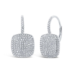 0.43ct 14k White Gold Diamond Pave Earring