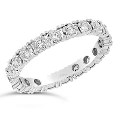 0.61ct 14k White Gold Diamond Eternity Ring Size 6.25