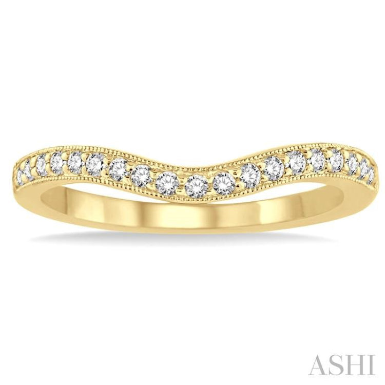1/5 ctw Round Cut Diamond Wedding Band in 14K Yellow Gold