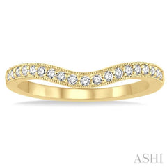 1/5 ctw Round Cut Diamond Wedding Band in 14K Yellow Gold