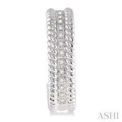 1/6 Ctw Round Cut Diamond Fashion Earrings in Sterling Silver