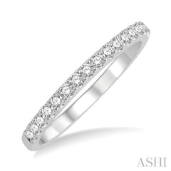 1/3 Ctw Round Cut Diamond Wedding Band in 14K White Gold