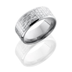Titanium 9mm Beveled Band