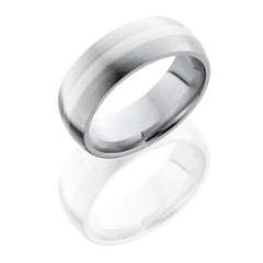 Cobalt Chrome 8mm Domed Band with 2mm SS