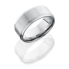 Cobalt Chrome 9mm Flat Band with Grooved Edges