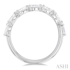 1 ctw East-West Pear Shape Diamond Fashion Ring in 14K White Gold