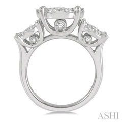 3 ctw Lovebright Round Cut Diamond Ring in 14K White Gold