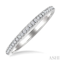 1/8 Ctw Round Cut Diamond Wedding Band in 14K White Gold