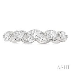 2.00 Ctw East-West Set Marquise Cut Diamond Eternity Wedding Band in 14K White Gold