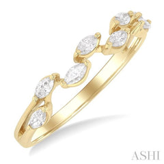 1/3 Ctw Zig-Zag Scatter Marquise Cut Diamond Fashion Band in 14K Yellow Gold