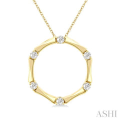 .25CTRDDM BAMBOO PD YG 14K-G+CH*
