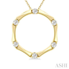 .25CTRDDM BAMBOO PD YG 14K-G+CH*