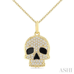 .15CTRDDM PETITE SKULL PD YG 10K-S+CH*