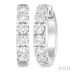 1.50CTRDDM ROUND DM HOOP ER WG 14K-G*
