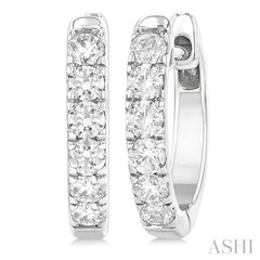 .50CTRDDM ROUND DM HOOP ER WG 14K-G*