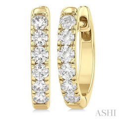 .50CTRDDM ROUND DM HOOP ER YG 14K-G*