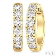 1.50CTRDDM ROUND DM HOOP ER YG 14K-G*