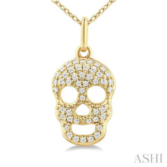 .15CTRDDM PETITE SKULL PD YG 10K-S+CH*