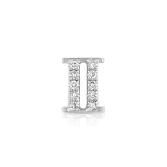 Roman Numeral Ii Diamond Charm