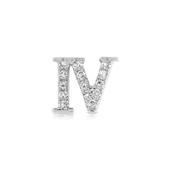 Roman Numeral Iv Diamond Charm
